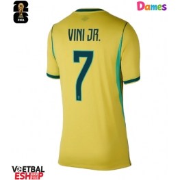 Brazilië Vinicius Junior #7 Thuis tenue Dames WK 2026 Korte Mouw